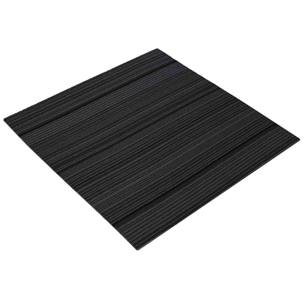 Striped Light Grey Carpet Tile 50 x 50 cm 4 pcs