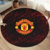 Manchester United F Round Area Rug,Carpet Rug for Living Room Bedroom Sofa Playroom Decor,Non-slip Floor Mat