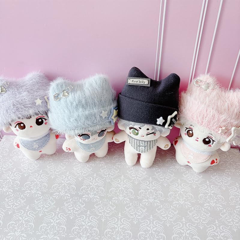 G-Trigger Plush Clothes Set: Cat Ear Knit Hat & Bib Set for 10cm Plush Toys [Oshikatsu Goods] [Item]