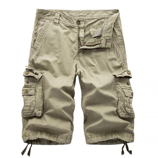 Neue Sommer Tragen Europäische Und Amerikanische Lose Beiläufige Werkzeug Shorts männer Große Multi Tasche Einfarbig Shorts männer