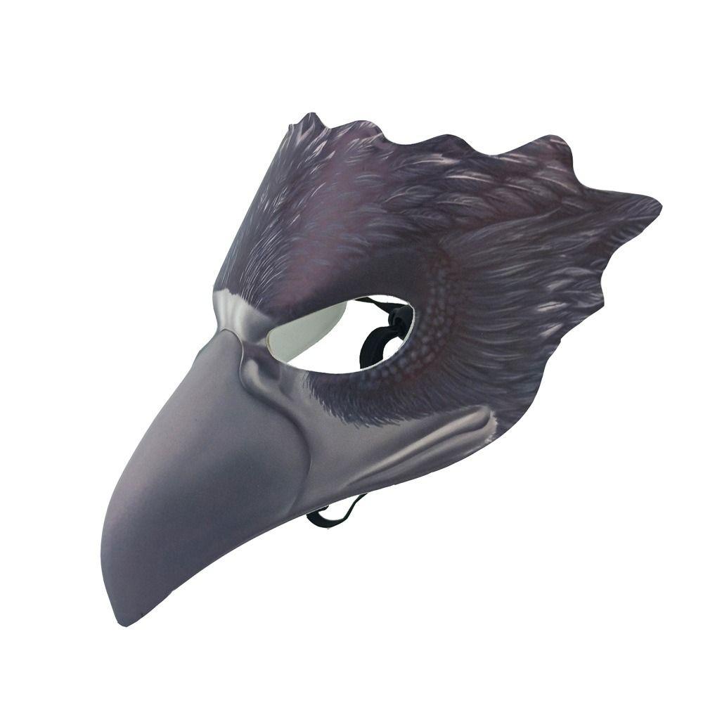 PU-Leder Tier-Cosplay-Maske mit elastischem Gürtel Leder Vogel Adler Maske Bühnenaufführungs-Requisiten