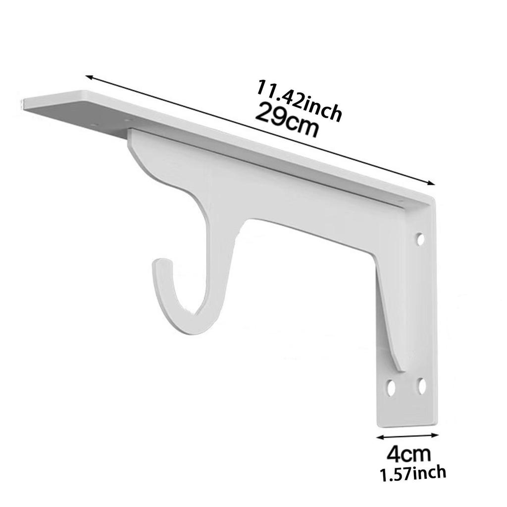 Closet Rod Holder Sturdy Wall Mounted Hanger Bracket for Backyard Room Table