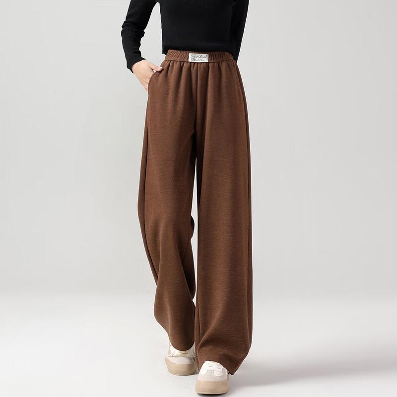 Izzue Women's Lamb Wool Blend Wide-Leg Trousers
