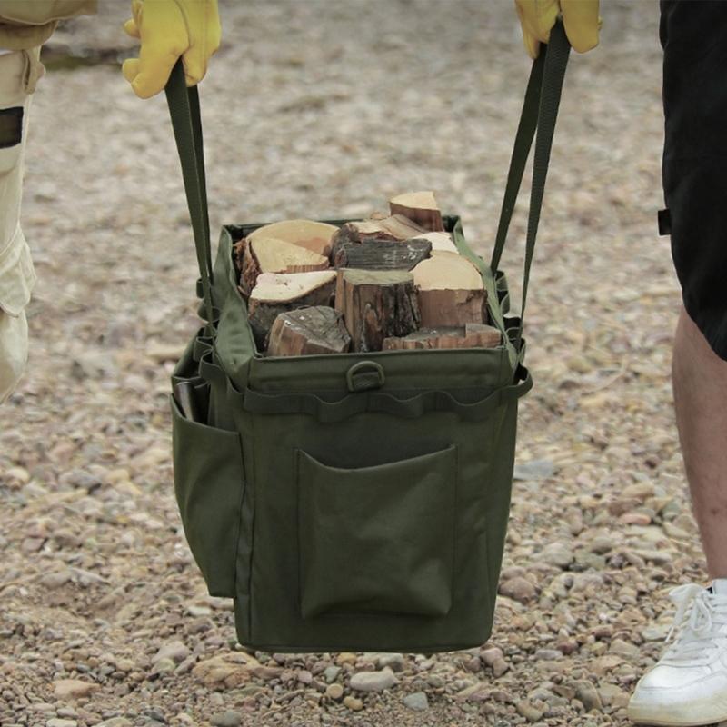 Camping Carry Bag Multi-pockets Picnic Storage Bag Large Capacity Handbag with Hanging-Holes Multitool Outdoor-Organizer