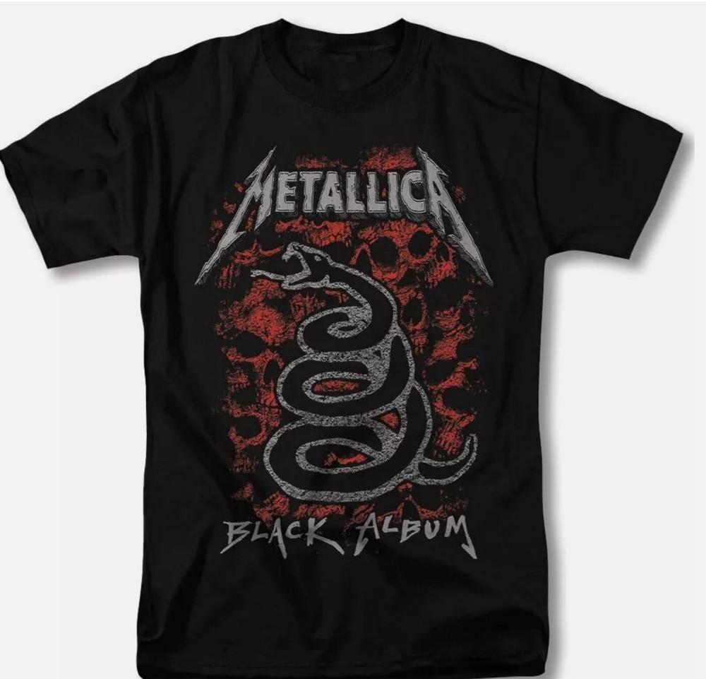 

Винтажная футболка Metallica ‘The Black Album’, Унисекс хлопковая футболка, Размер S-4XL L