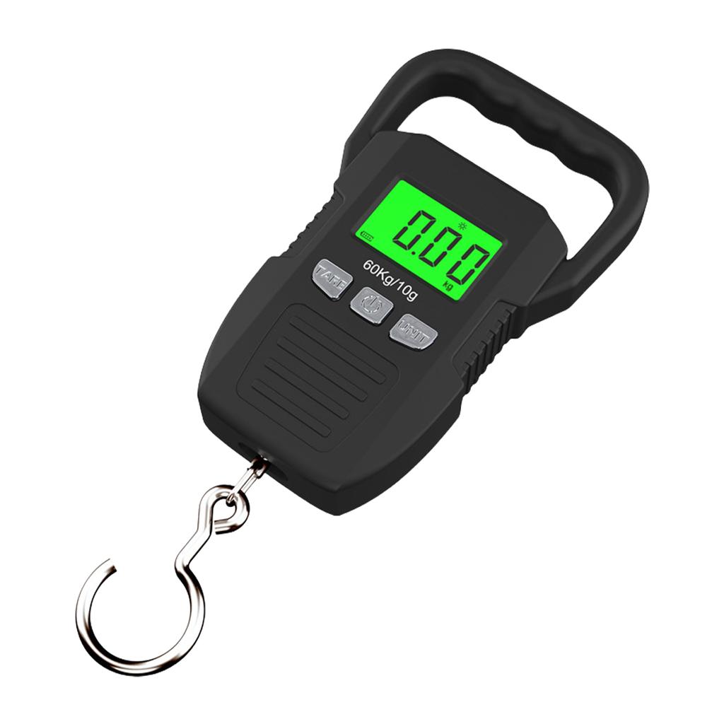 Portable Digital Weight Scale 60kg Electronic Luggage Hanging Scale Battery/USB Charging LCD Fishing Weighing Balance