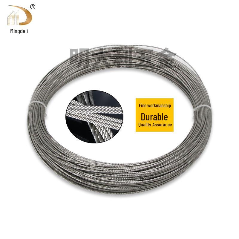 304 Stainless Steel Plastic-Coated Wire Rope, 1-8mm Thick Clothesline