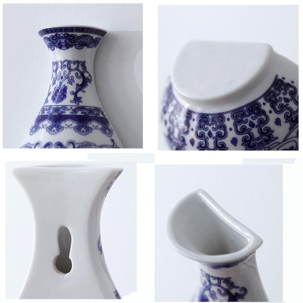DIY Flower Arrangement Wall Hanging Hydroponic Vase Ornaments Antique Ceramic Vase