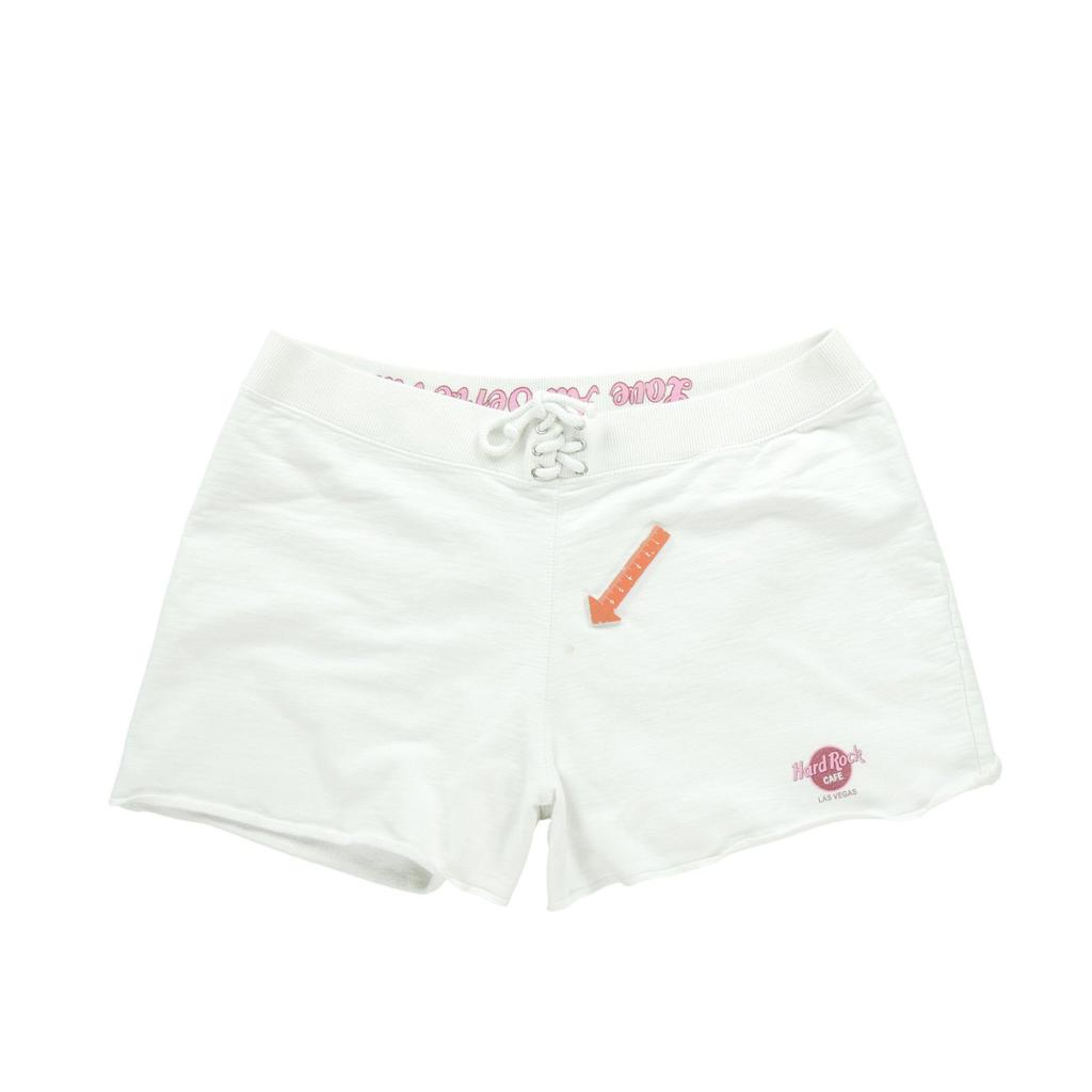 Hard Rock Cafe Short Las Vegas Femme Taille L Blanc #QWE1880