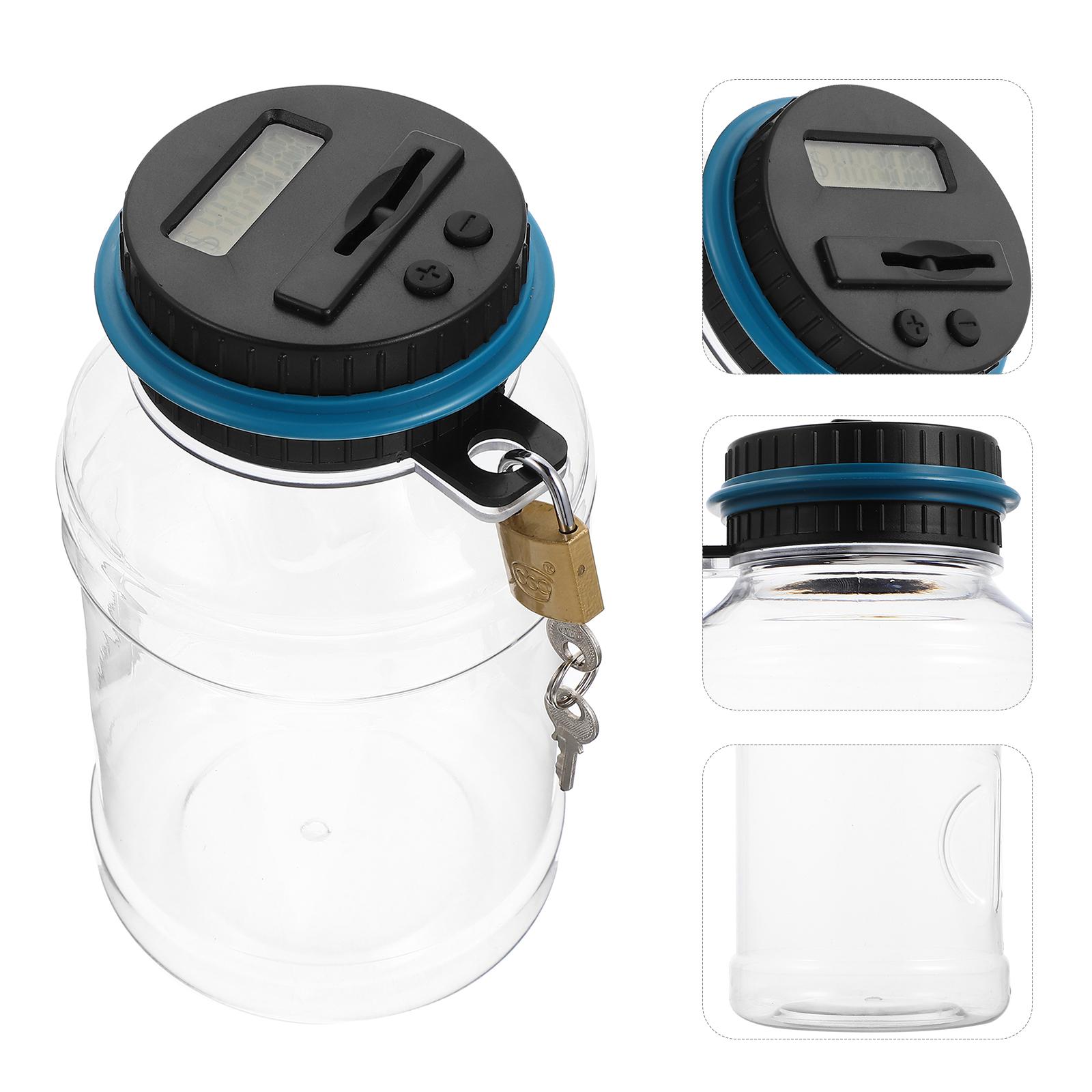 

Цифровая счетная банка для денег Копилка для взрослых Монеты в форме ведра Сберегательный горшок Электронный детский пластик для мальчиков