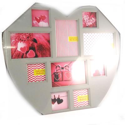 [N4188] - Collage 'Love' Taupe (10 Photos) - 46x45 Cm