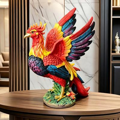 Seven-Colored Phoenix Ornament: Auspicious Home Decor Gift for Wealth and Prosperity
