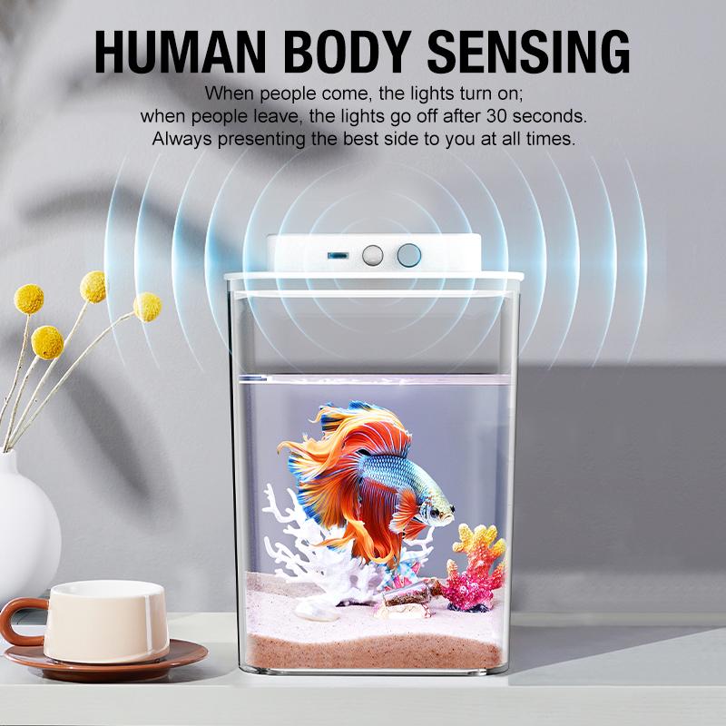 Desktop Fish Tank,  Aquarium, Lazy Person, No Water Change, Self Circulating Ecological Fish Tank, Living Room, Small Ecologi