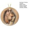 Christmas Ornament for Horse Lovers Hugging Horse Acrylic Pendant Christmas Tree Hanging Decoration Holiday Gifts for Girls Women Cowgirls