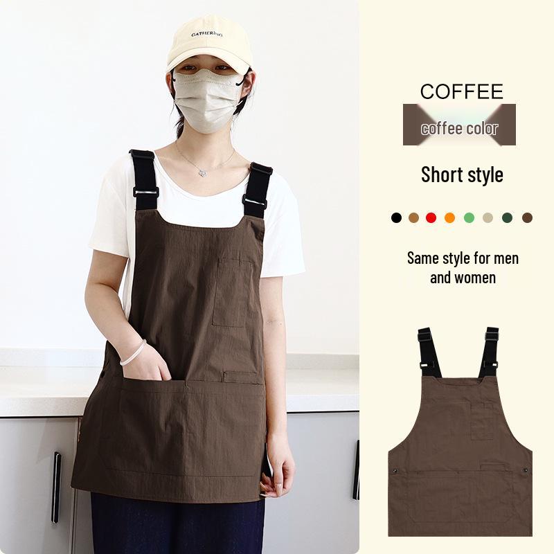 Waterproof Canvas Apron with Custom Logo - Art Studio & Barista Workwear Vest Style