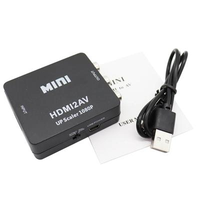 Adaptor Mini HDMI la RCA AV/CVBS HD 1080P Compatibil HDMI Cutie Convertor Video HDMI2AV Pentru PS3 VCR DVD PALMTSC PC