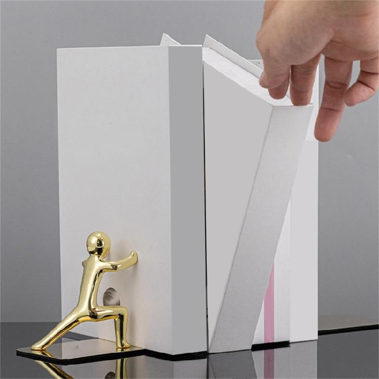 Practical Bookends Creative Book End Desk Bookshelf Kung Fu Man Book Support Book Holders Shelf Decorative Bookends