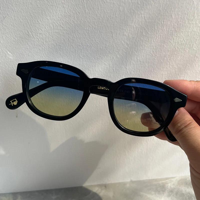 Occhiali da Sole di Alta Qualità Uomo Johnny Depp Lemtosh Occhiali da Sole Polarizzati Donna Marca di Lusso Montatura in Acetato Vintage