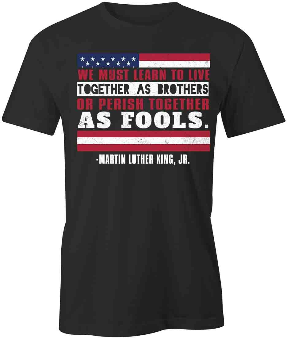 LIVE TOGETHER TShirt Tee Short-Sleeved Cotton CLOTHING MLK JR S1BCA286 S