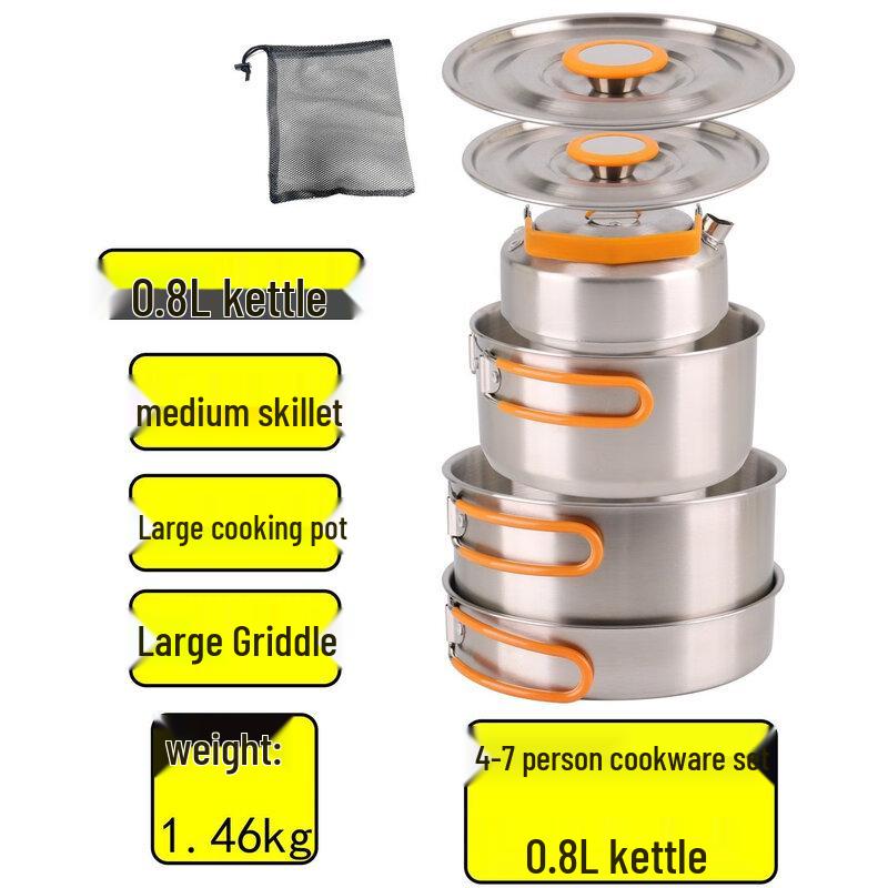 NuFeng Outdoor Camping Cookware Set 15x7x7 cm