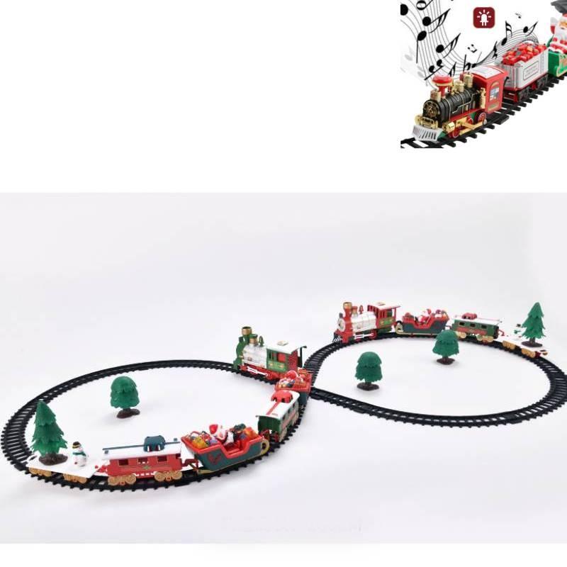 Colorful Electric Toy Train Set With Lights Music And Holiday Cheer For Kids