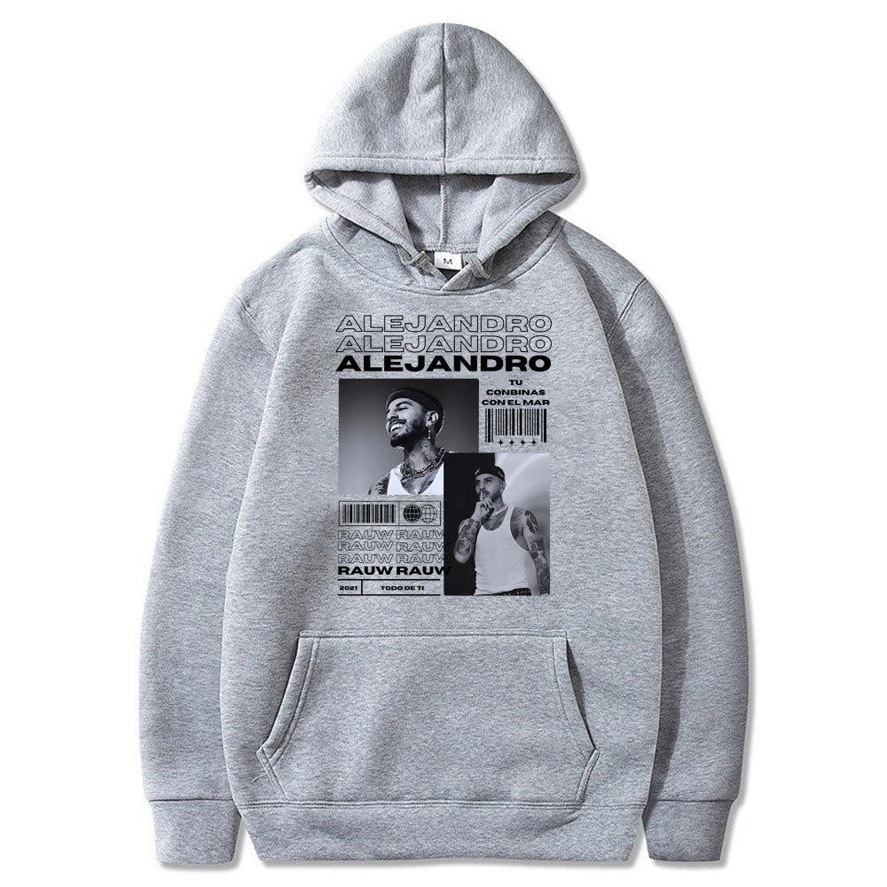 Singer Rauw Alejandro Todo De Ti Album Cover print men‘s Fashion Autumn fleece hoodie Long Sleeves Clothes Street Regular fit