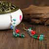 GemChic Women's New Vintage Rose Leaf Long Tassel Fringe Earrings Ethnic Fashion Hook Earrings Birthday Christmas Jewelry Gift