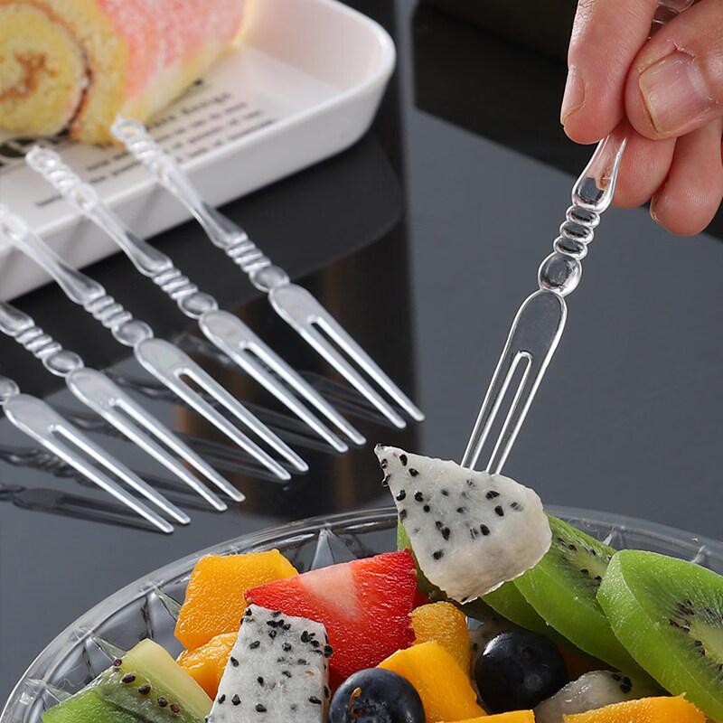 ZISIZ Individually Wrapped Disposable Fruit Forks