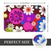 Bold colorful wreath design floor mat, modern decorative entrance carpet for home interiors