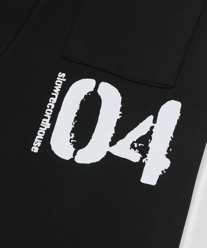 SLOW RECORD HOUSE 04 Bermuda Sweatpants_Black