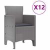 Garden Dining Set with Cushions Light Gray and Anthracite