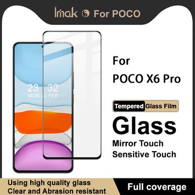 Für POCO X6 Pro 5G Glas IMAK Vollständige Abdeckung Gehärtetes Glas Film Pro + Serie