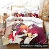 Anime Okami-san and Her Seven Companions Bedding Set Duvet Cover Bed Set Quilt Cover Pillowcase Comforter King Queen Size