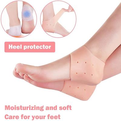 Silicone Heel Protector Protective Sleeve Heel Spur Pads for Relief Plantar Heel Pain Reduce Pressure On Heel
