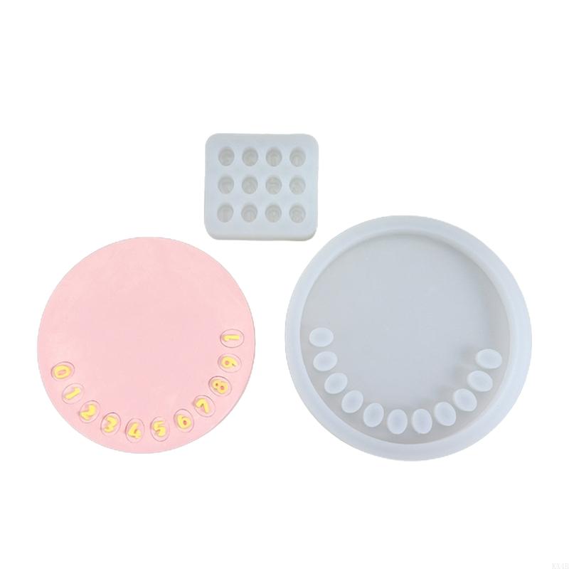 KX4B Parking Number Plate Listing Mold Car Pendant Silicone Concrete Mold Wax Silicone Mold DIY Gypsum Mold