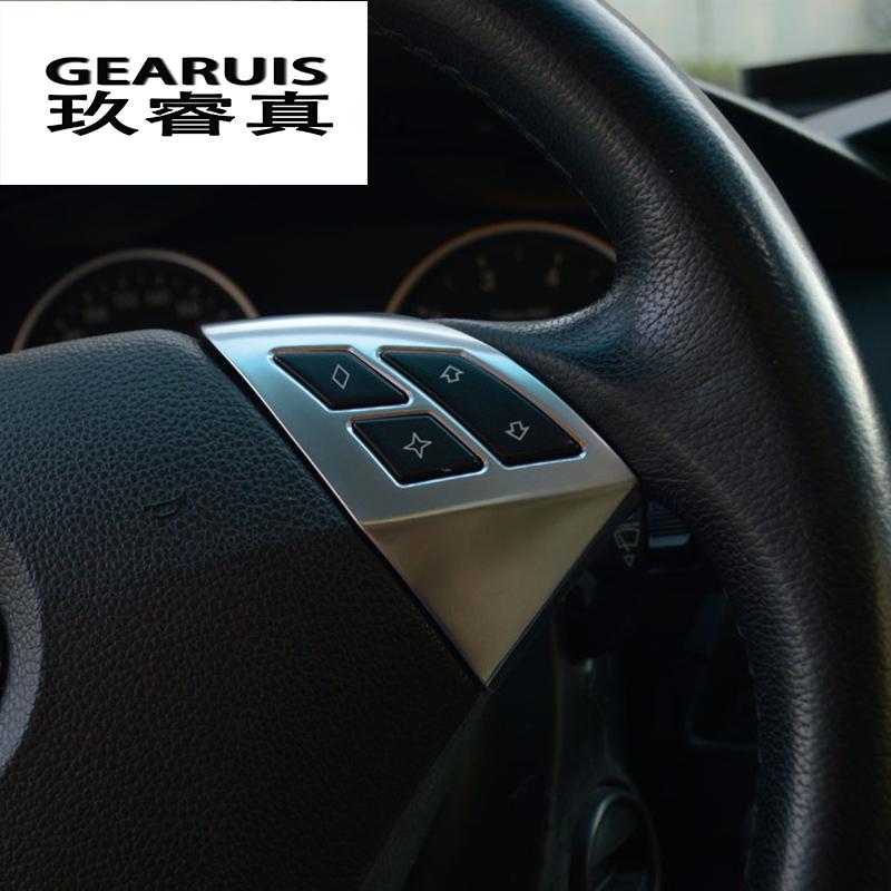 Car Styling Steering Wheel Buttons Sequins Frame Decoration Covers Stickers Trim for BMW 5 Series E60 Interior Auto