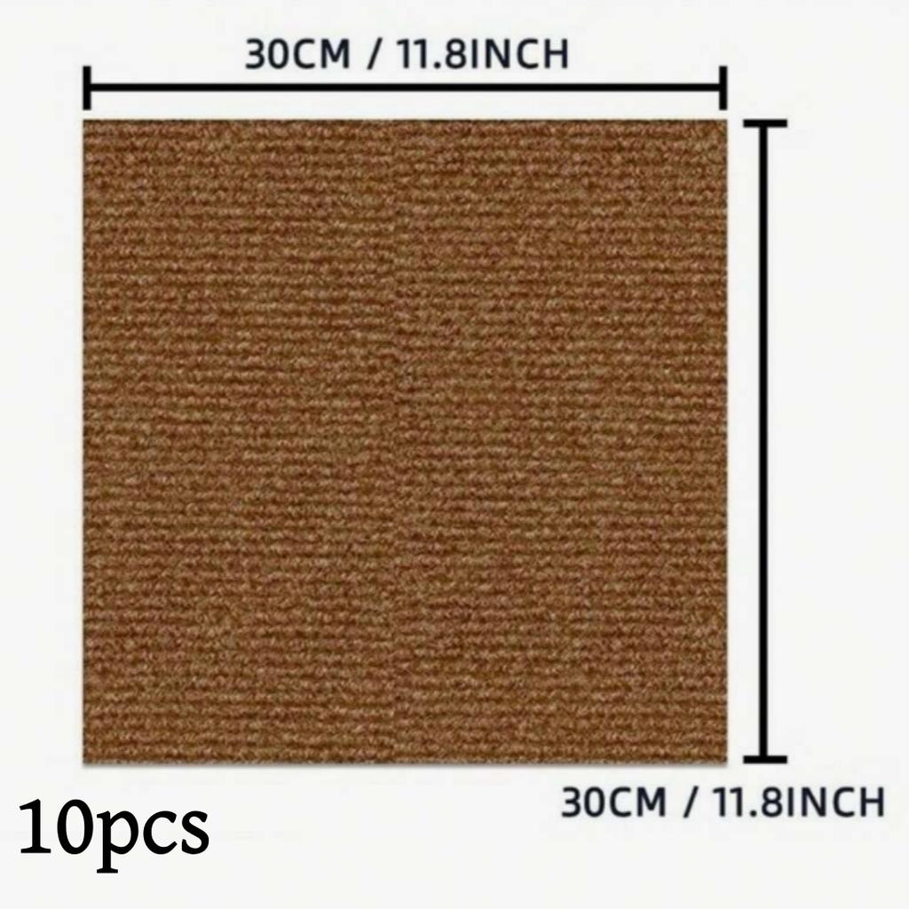 10pcs Carpet Floor Tiles Sticker Adhesive Stickers Carpet Peel And Stick Removable DIY Home Furnishings Indoor Room Carpets