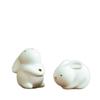 Jade Rabbit Ceramic Incense Burner - Cute Mini Tea Pet for Mid-Autumn Festival, Moon Rabbit Home Décor, Stick Incense Holder Base.
