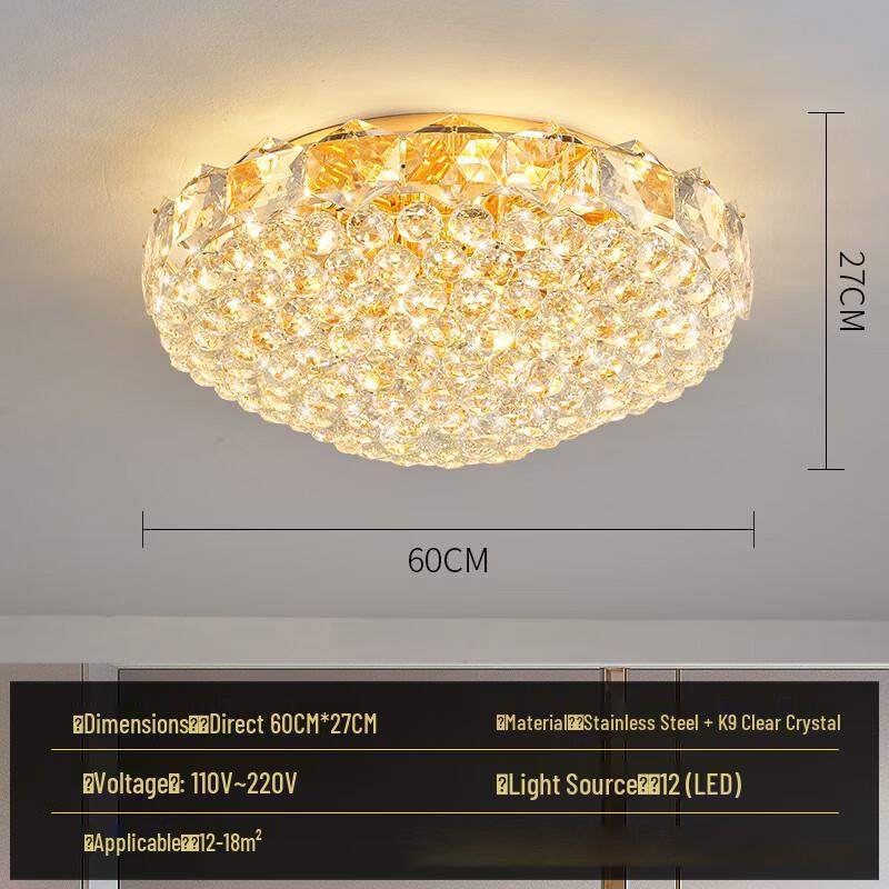 UOSU Modern Crystal LED Ceiling Light