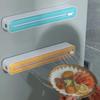 1pc Plastic Bag Holder, Plastic Cling Film Cutting Dispenser, Magnetic Cutting Box, Magnetic Refillable Plastic Packaging Dispenser