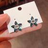 Explosive Zircon Flower Stud Earrings Women's Niche High-end Sense Light Luxury Temperament Earrings Fashion Versatile Earrings