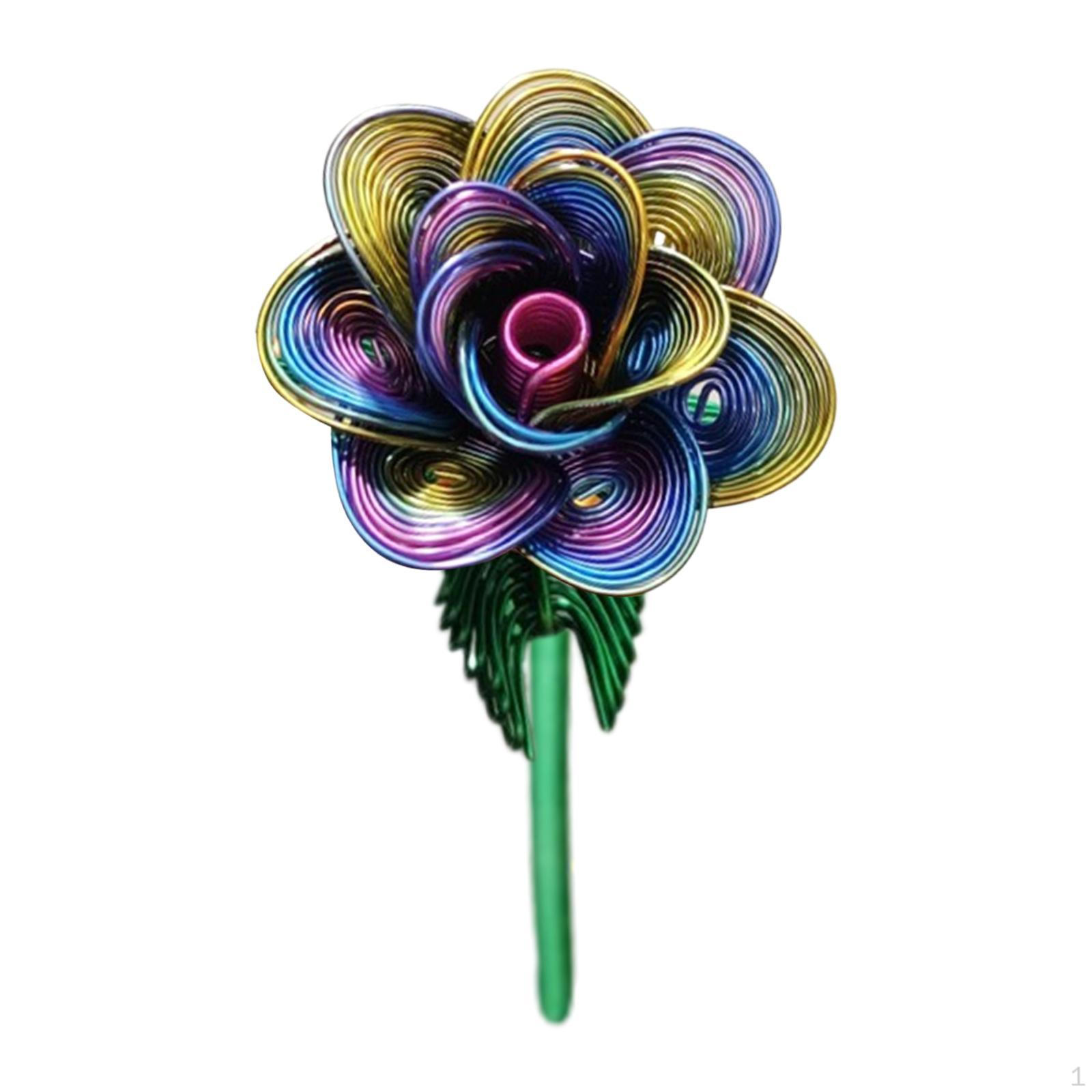 

Искусственный цветок Металлический букет роз для украшения дома Рождественская церемония Цветочный Multi