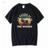 Deer Hunting T Shirt Id Rather Be In The Woods Season Vintage Washed Stylish Comfortable Versatile Casual Slightly Streetwear