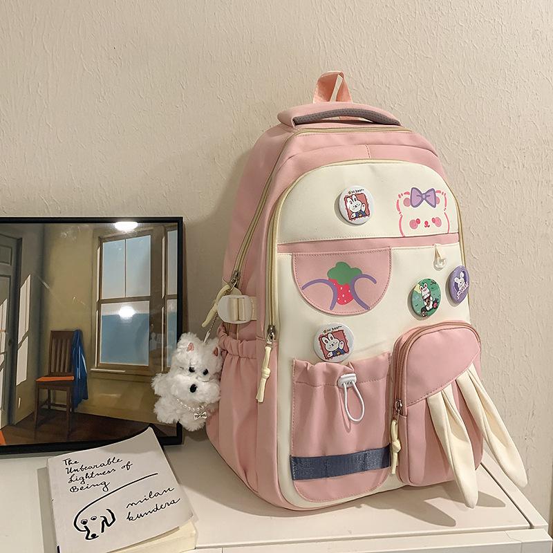 High Value College Style Fresh and Sweet Backpack Junior High School Students Lightweight Large Capacity Backpack