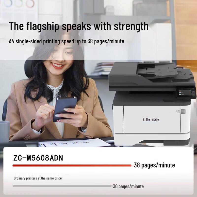 Zhongchuang ZC-M5608ADN A4 B&W Multifunction Laser Printer CN plug (adapter included)