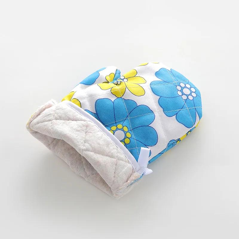 1PAIR Microwave Oven Glove Kitchen Tool Mitten Terylene Insulated Heatproof Resistant Non-slip Baking Gloves Thickening
