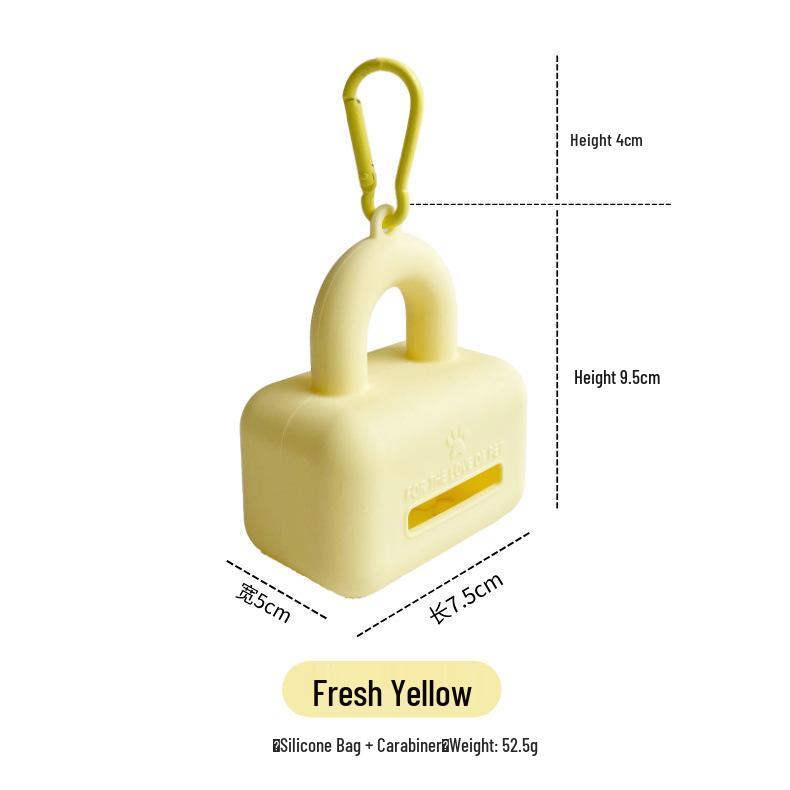 Portable Silicone Pet Waste Bag Dispenser for Dogs & Cats