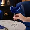 Handcrafted Champagne Flutes Bird Shape Cocktail Glass, Lead-Free Borosilicate Glass Martini Goblet Cup, Clear Tropical Themed Cups Elegant