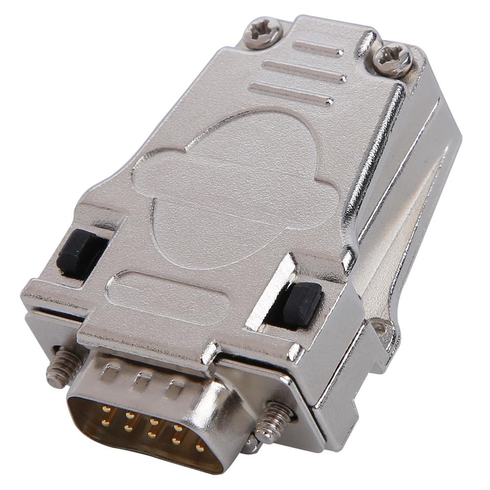9-Pin Serial Connector D-SUB Serial Connector D-SUB Serial Connector Flame-Retardant 9-Pin 2 Rows Male with Metal Shell DB9P-180