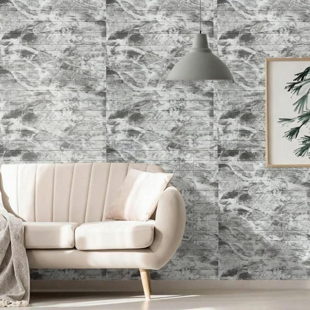 70cmx100cm 3D Faux Brick Wall Sticker Self Adhesive Wallpaper Waterproof Decor For Bedroom Kitchen Living Room Interior Wall